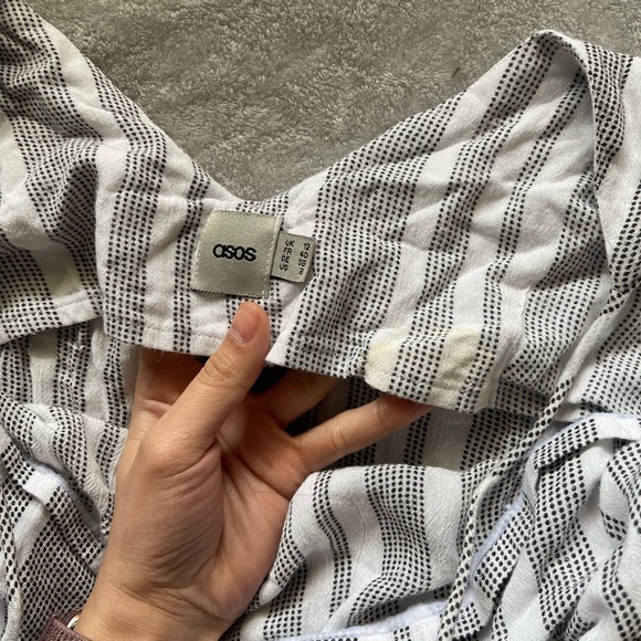 Midi ASOS Black & White Striped Dress - Picture 3 of 7